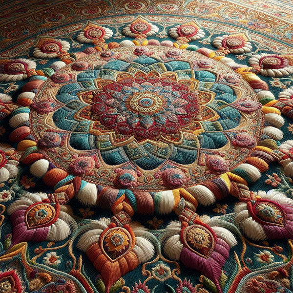 Arten von persischen Teppichknoten
