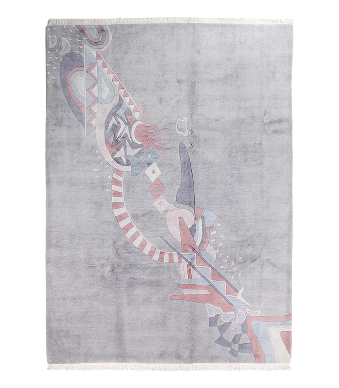 IMG_0010 Nepal Modern Designer Teppich 346 x 250 cm Nr 120